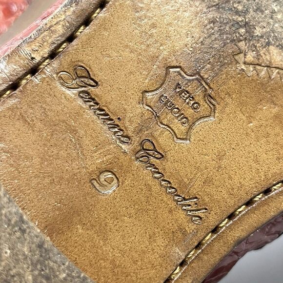 Belvedere Valiente Rust Crocodile Leather Double Monk Strap Shoes Mens Size 9 main image 6